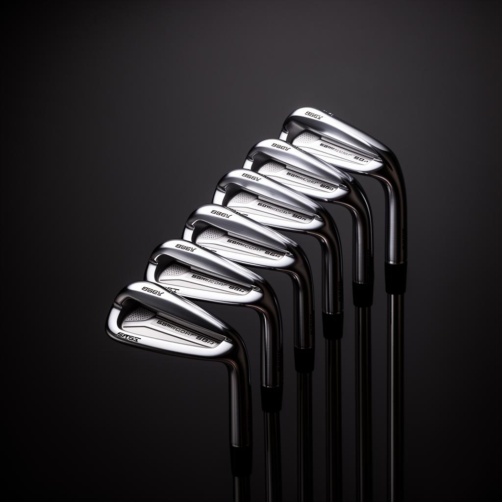 Golf irons ready for workshop specification checks